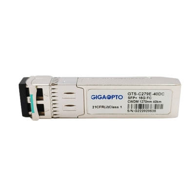 16G SFP + CWDM 1270nm-1610nm 40 كم وحدة الإرسال والاستقبال ذات القناة الليفية SMF