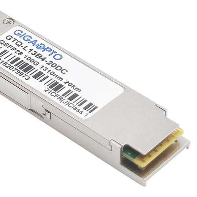 100G eLR4 20km 4WDM QSFP28 وحدة الإرسال والاستقبال البصرية مع CDR مزدوج