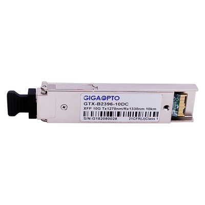 جهاز الإرسال والاستقبال البصري ثنائي الاتجاه 10GBASE-BX XFP 1270nm / 1330nm 10km LC DOM