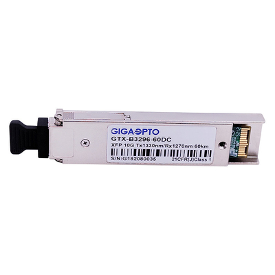 10 جيجابت في الثانية XFP WDM ER60 وحدة الإرسال والاستقبال الألياف Ethernet 1330nm / 1270nm 60km DOM