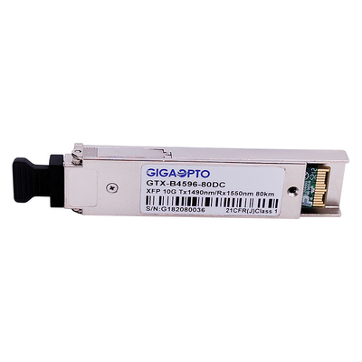 وحدة الإرسال والاستقبال الليفية ثنائية الاتجاه 10 جيجابت في الثانية WDM XFP ZR 1490nm 1550nm 80km DOM