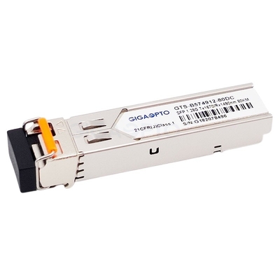TX1570nm / RX1490nm Gigabit Fiber Transceiver 80km LC لـ SMF GLC-BX80-D