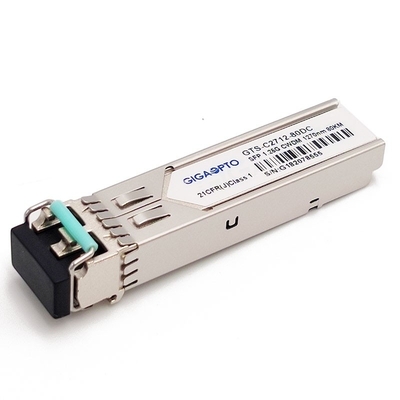 جهاز إرسال واستقبال من الألياف 1000BASE-CWDM بطول 80 كم SMF لـ Cisco CWDM-SFP-xxxx