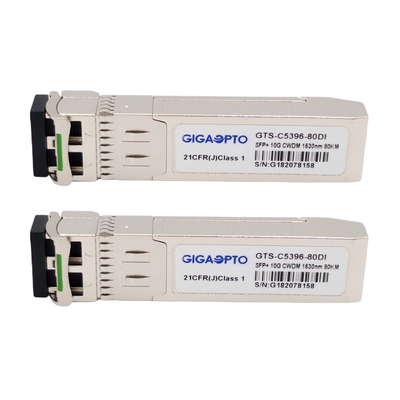 CWDM 1530nm Cisco Fiber Transceiver 80km لـ SMF CWDM-SFP10G-xx