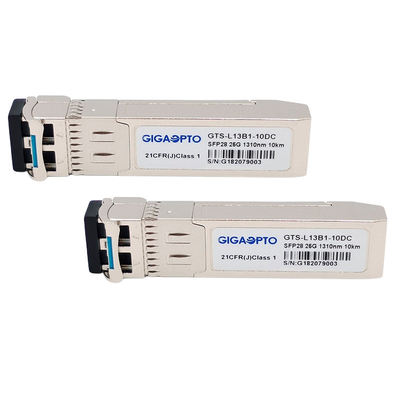 جهاز الإرسال والاستقبال الليفي 1310nm SFP28 HP ، وحدة SMF 10 كم لـ SFP28-25GLR-31