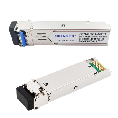 T1310nm / R1550nm Cisco GLC-BX-10U متوافق مع SFP BIDI جهاز الإرسال والاستقبال 10 كيلومترات