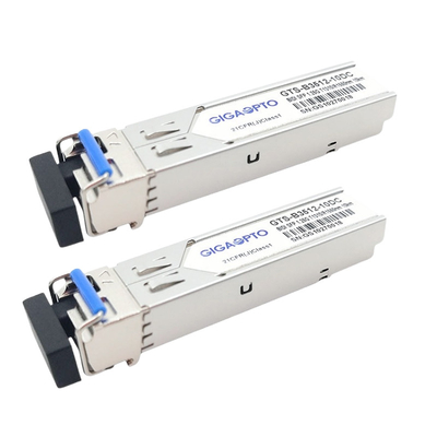 T1310nm / R1550nm Cisco GLC-BX-10U متوافق مع SFP BIDI جهاز الإرسال والاستقبال 10 كيلومترات
