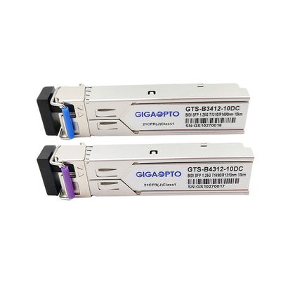 1000BASE-BX SFP WDM جهاز الإرسال والاستقبال Tx1310nm Rx1490nm 10km SMF LC لـ HP JD098B
